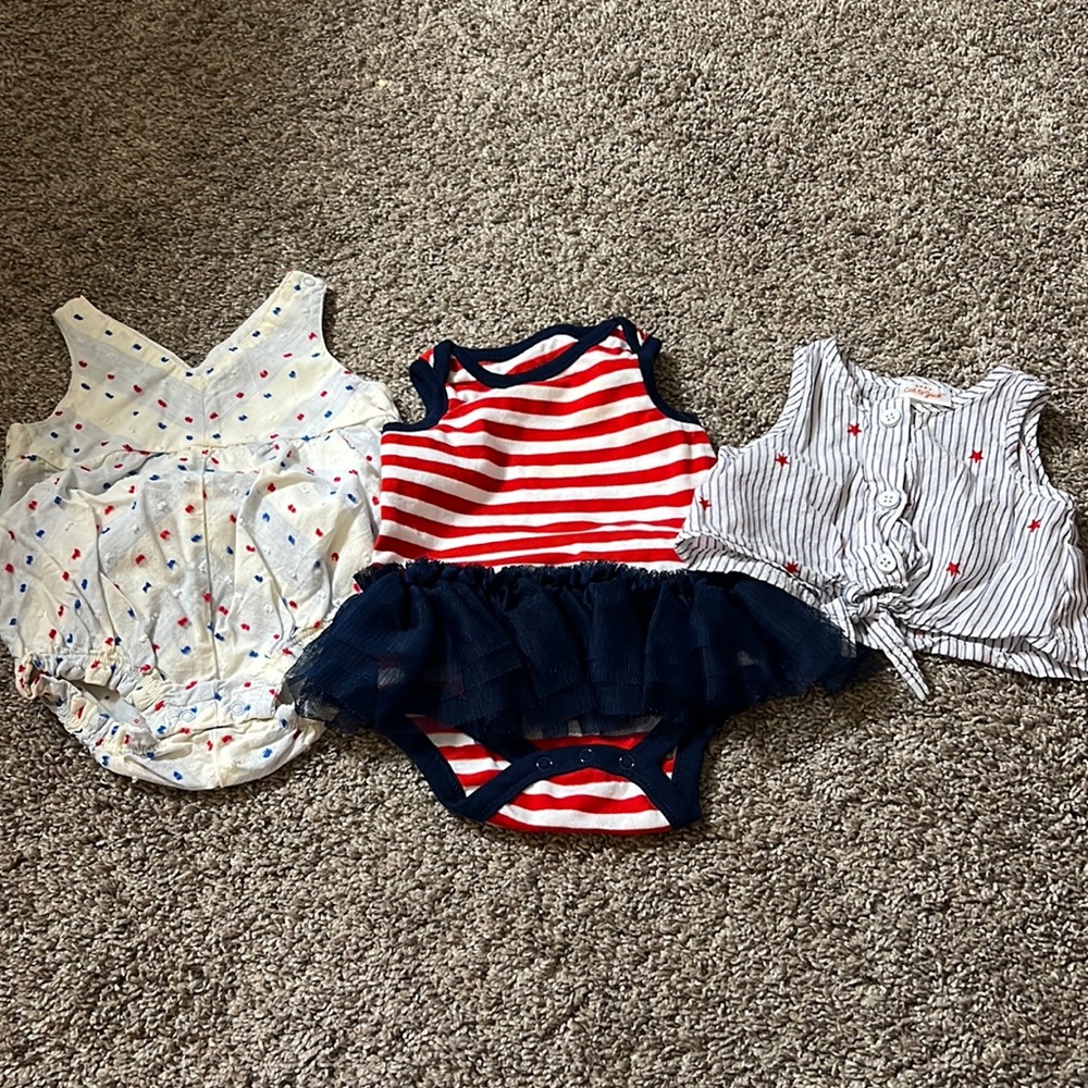 4th of July bundle. 0-3 months. Cat and Jack.